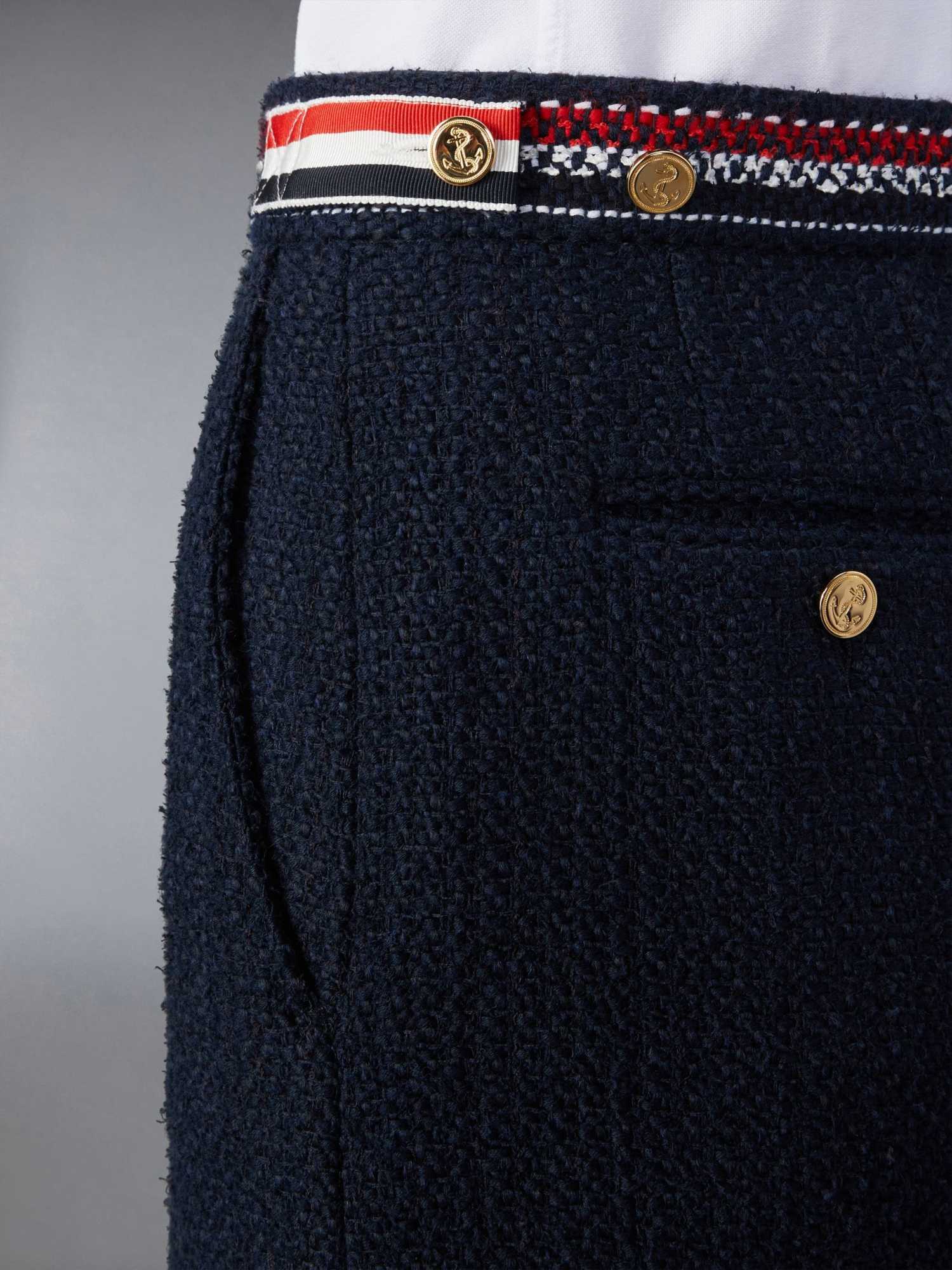 Thom Browne Thigh Length Side Tab Skirt In Black