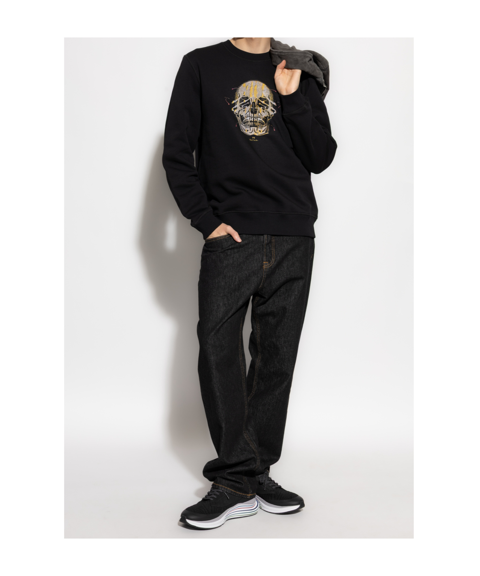 PAUL SMITH PAINTED SKULL-PRINT SWEATSHIRT