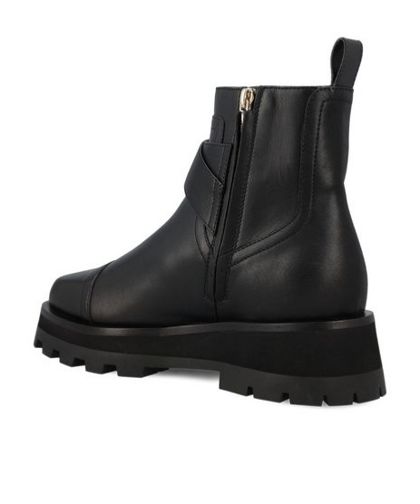 Jimmy Choo Meena Leather Ankle Boots In Black
