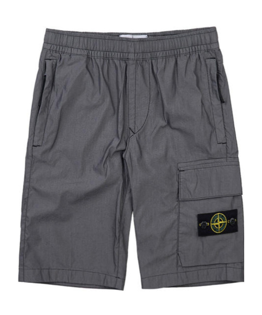 Stone Island Logo-patch Track Shorts In Gray