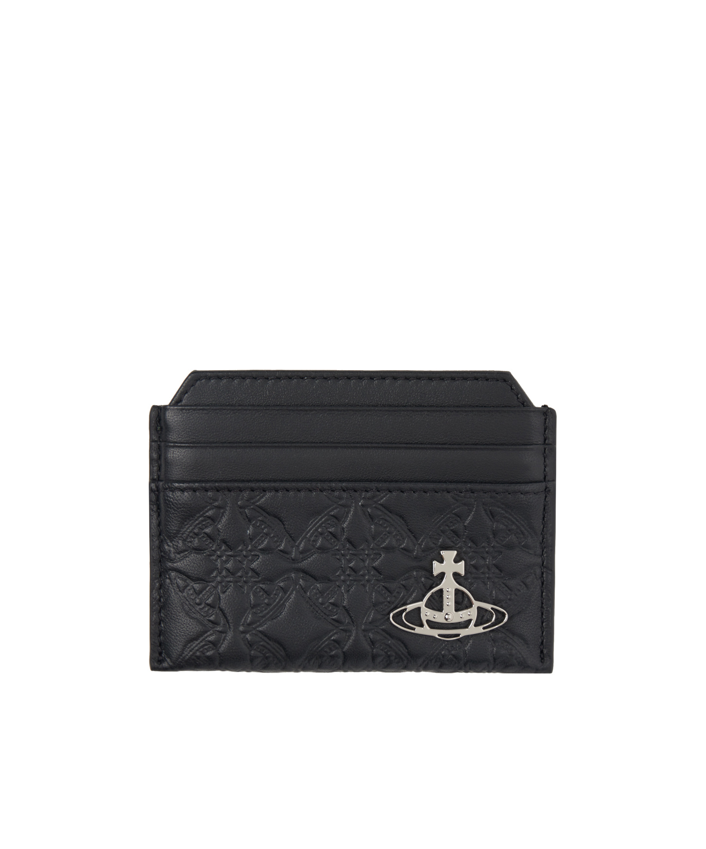 Vivienne Westwood Logo Plaque Milan Card Holder In Black