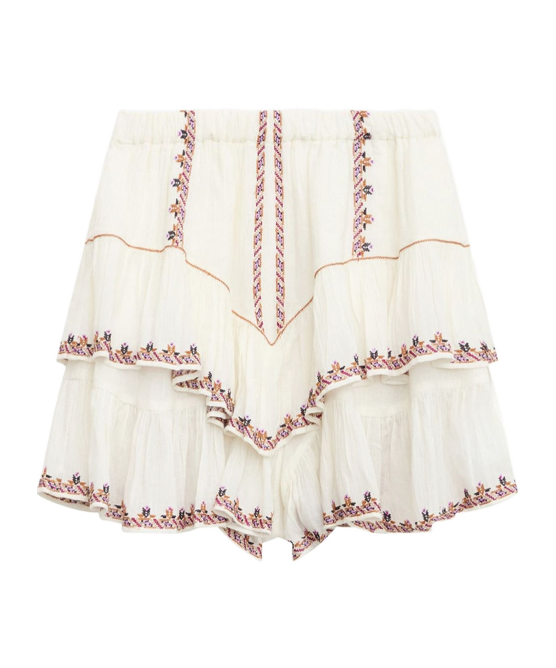 Shop Isabel Marant Étoile Elastic Waistband Shorts In White