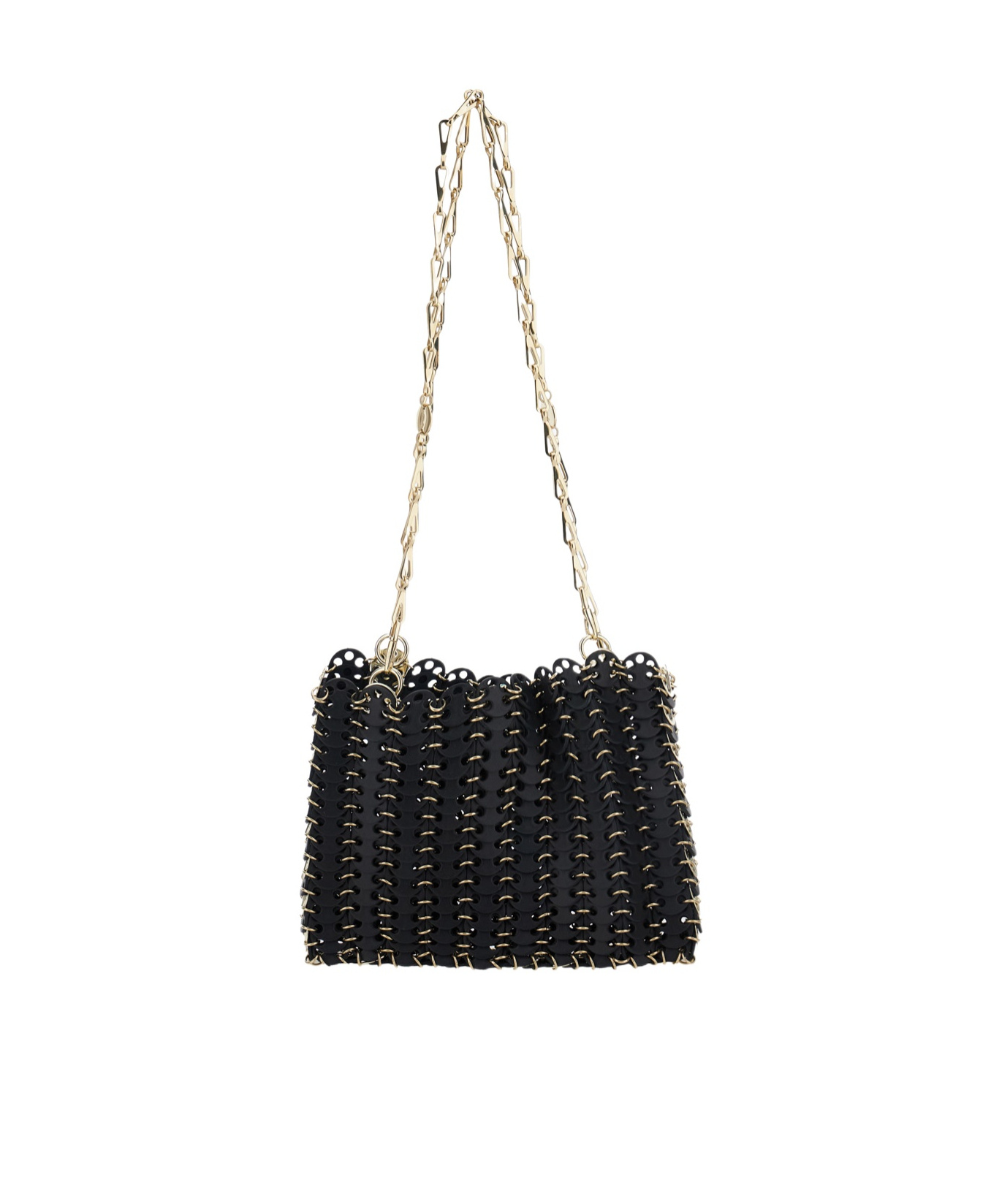 Rabanne Chain Strap Shoulder Bag In Black