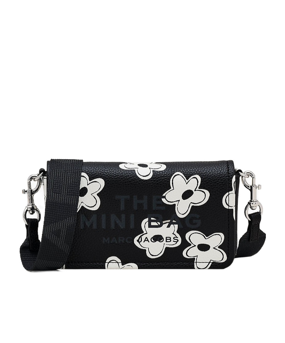 Marc Jacobs Textured Black Leather Mini Bag In Black