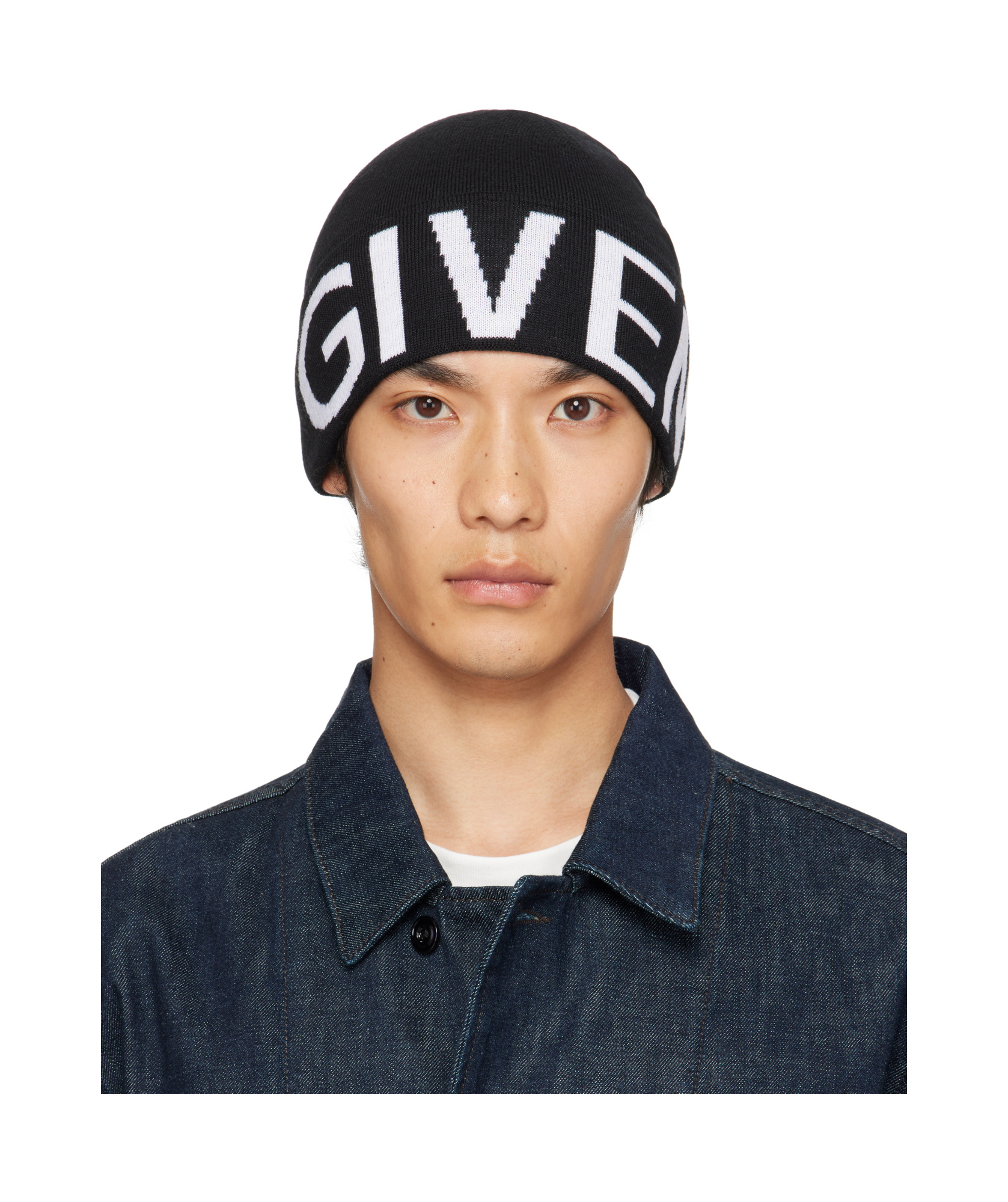 Givenchy Curled Beanie In Black