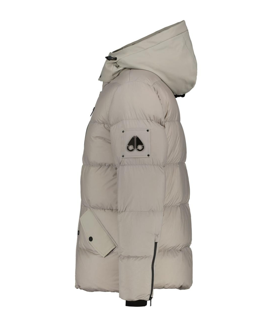 Moose Knuckles Zippered Down Jacket In Gray
