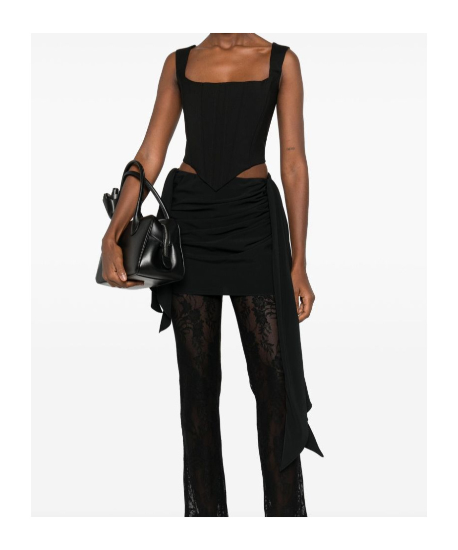 Giuseppe Di Morabito Wool Canvas Bustier Top In Black