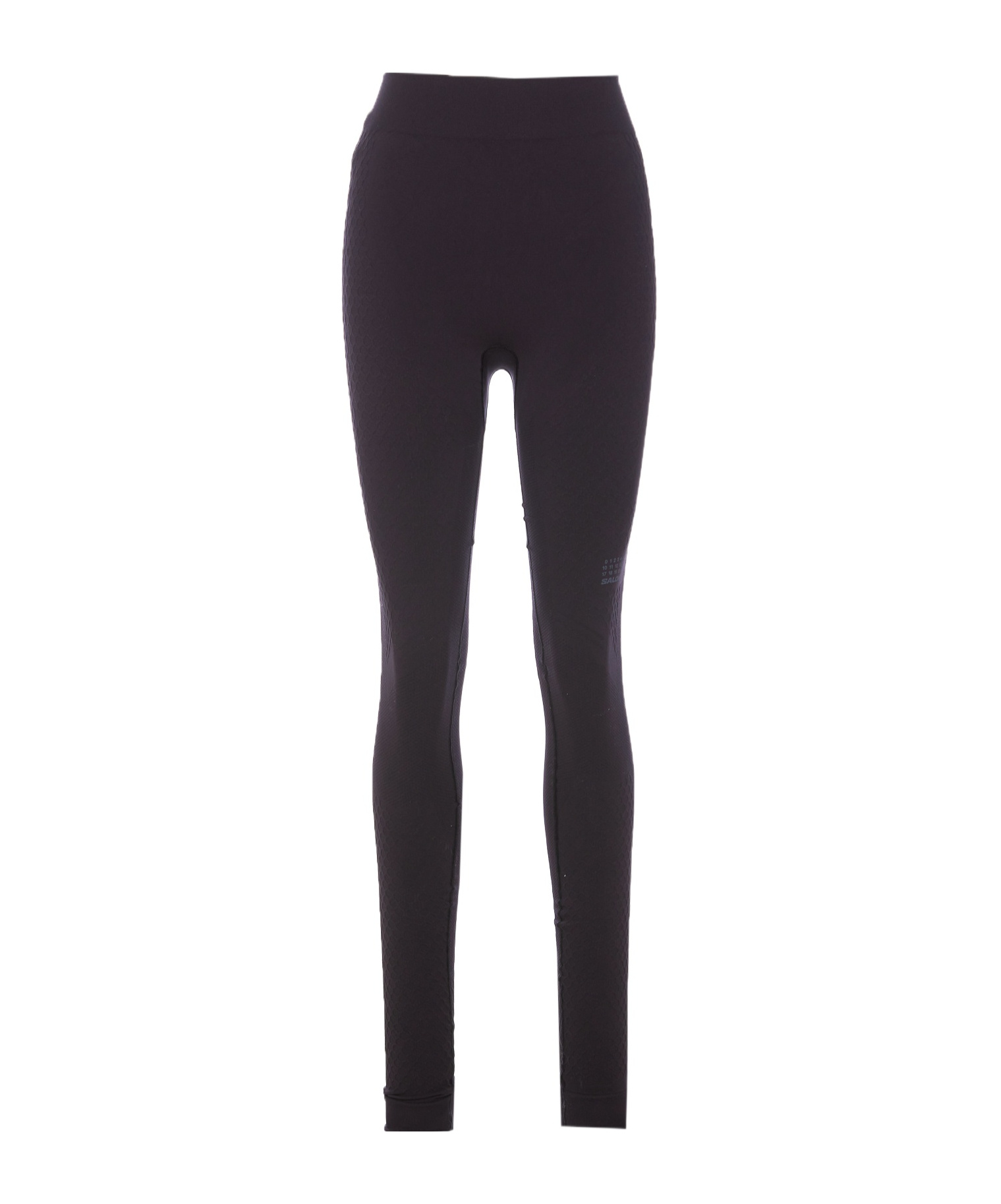 Mm6 Maison Margiela Salomon Seamless Stretch Thermal Leggings In Black