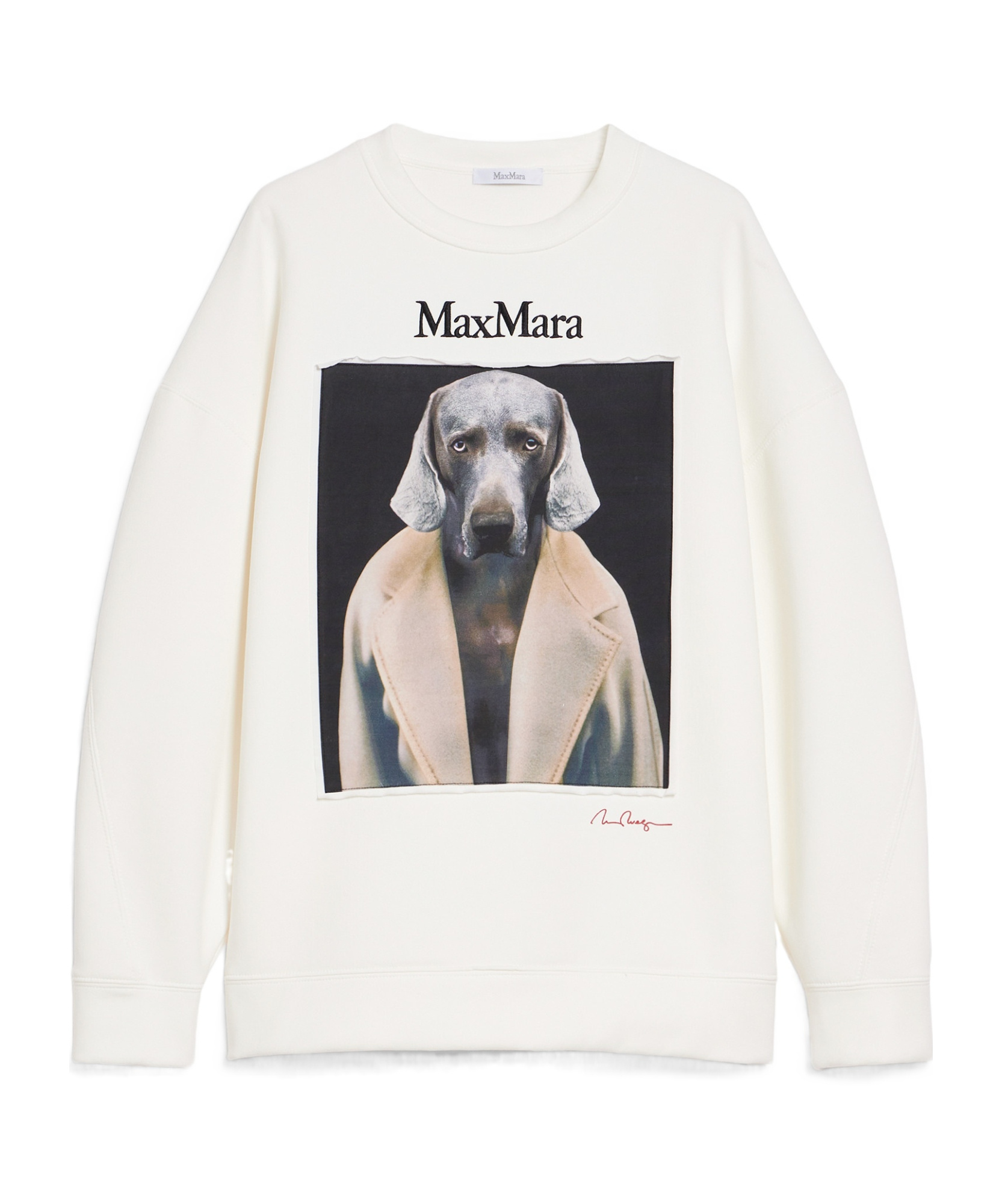 Max Mara Long-sleeved Sweater In White