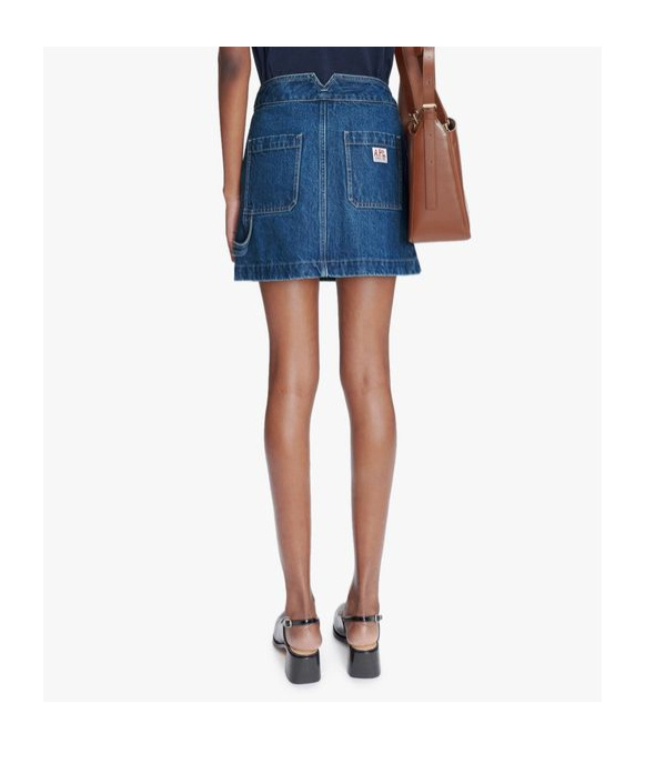 Apc Denim Skirt In Blue