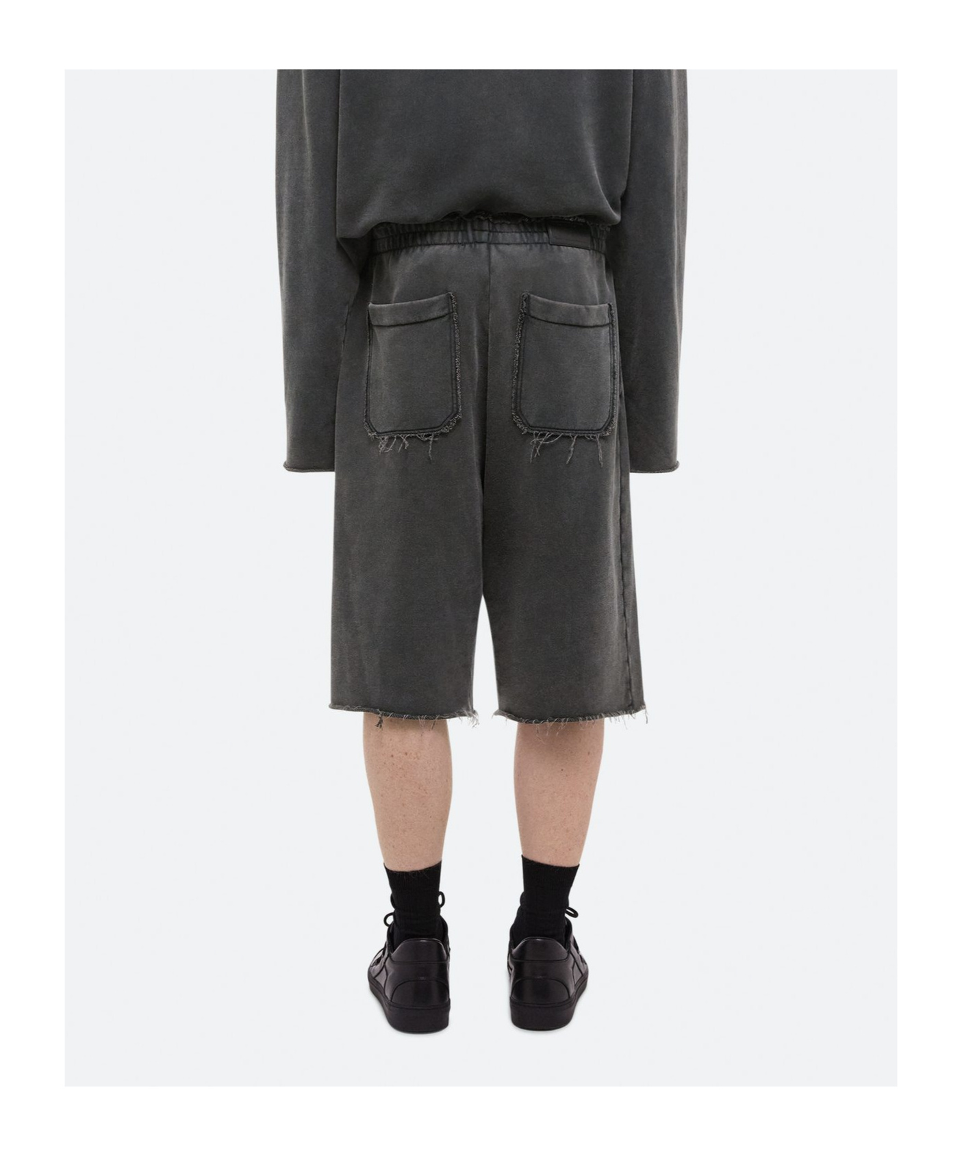 Helmut Lang Elastic Waist Shorts In Black