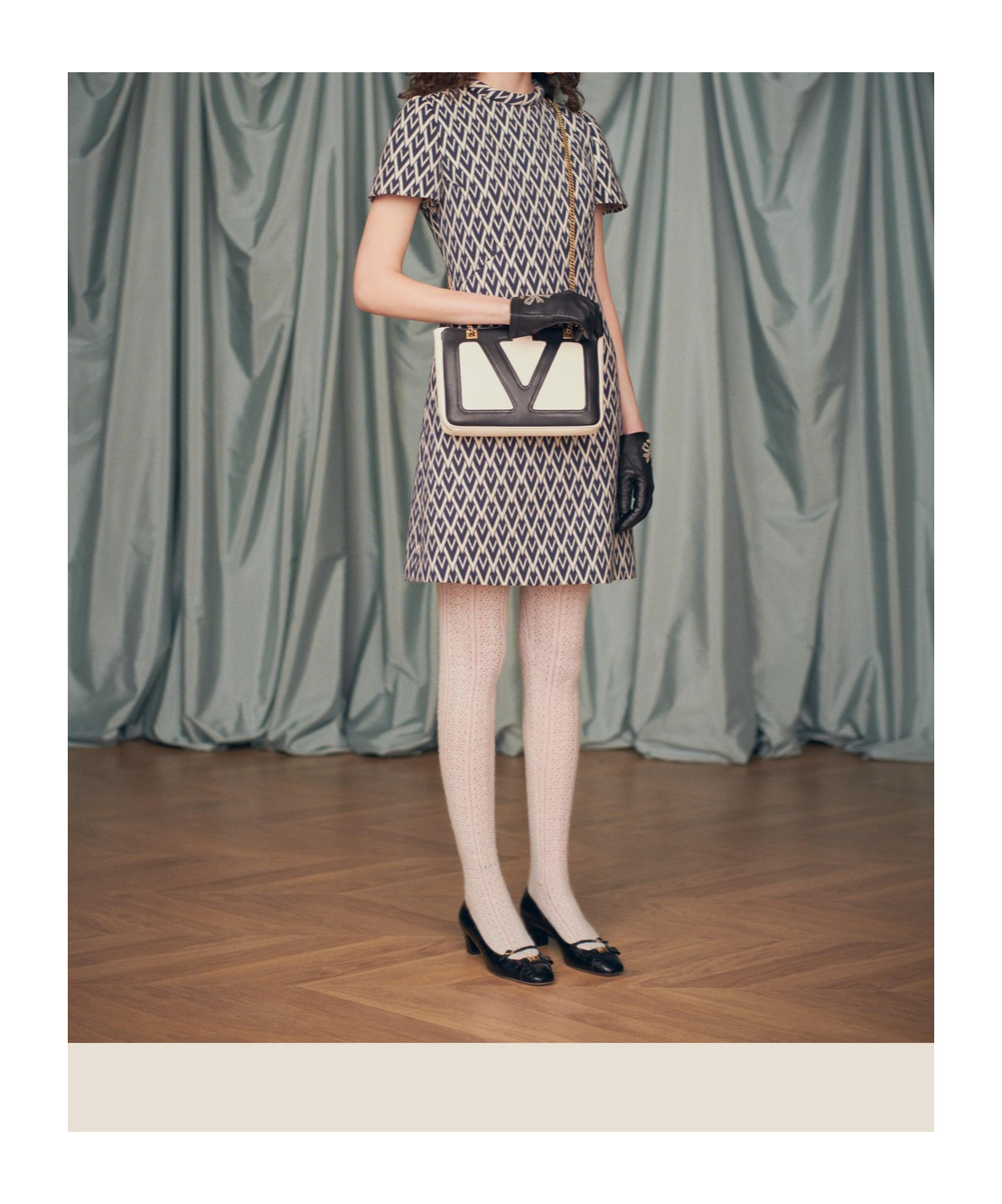 Valentino Hollow Pantyhose In Nude