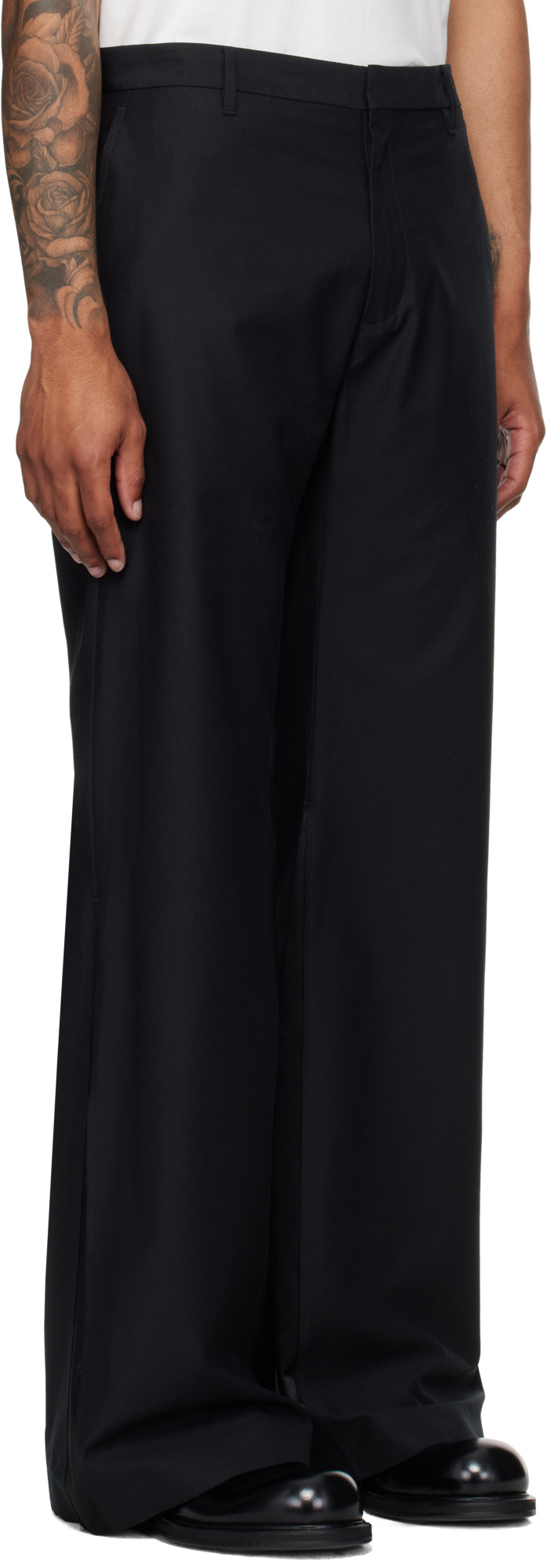 Mm6 Maison Margiela Flared Trousers In Black