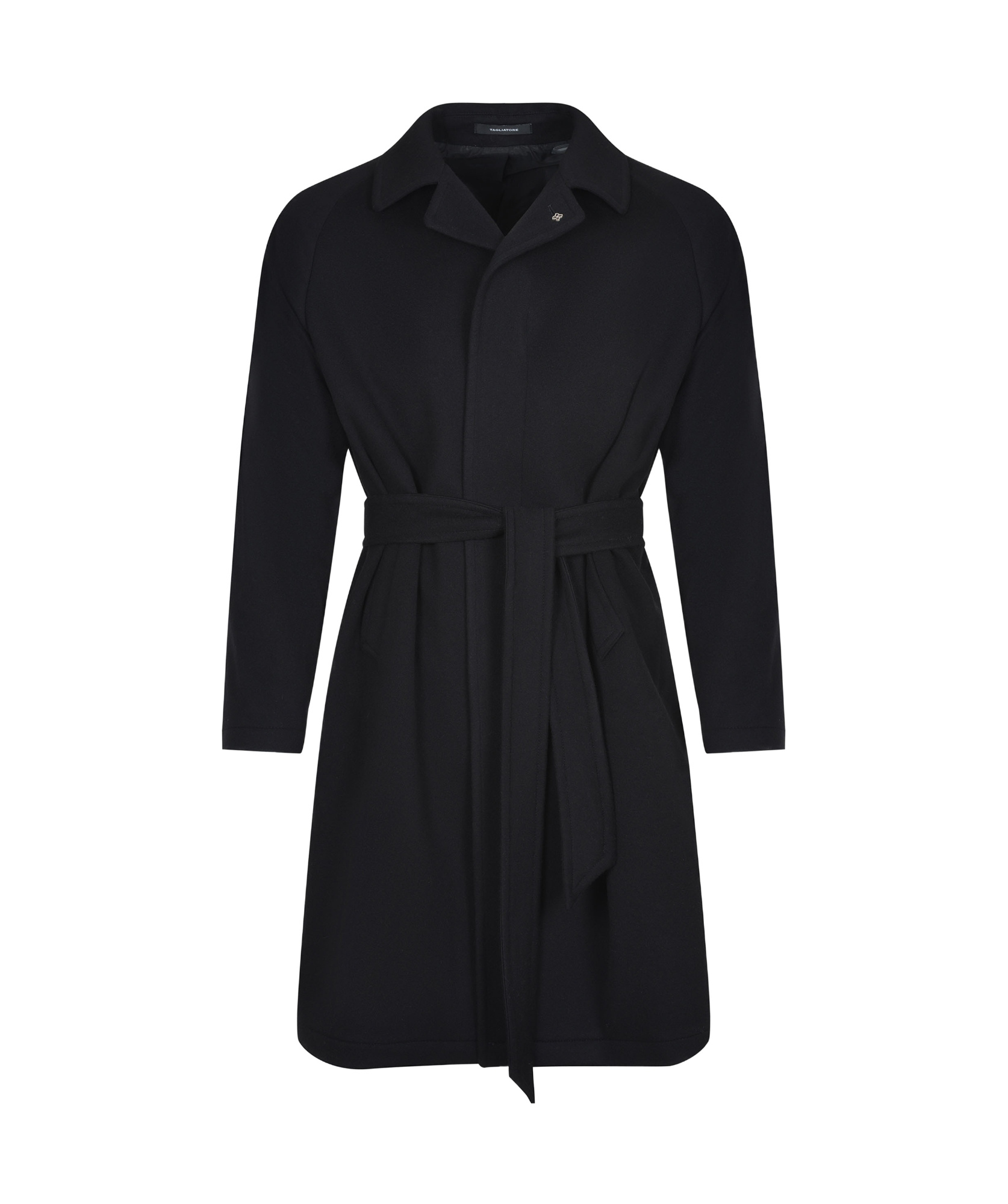Tagliatore Long-sleeved Coat In Black