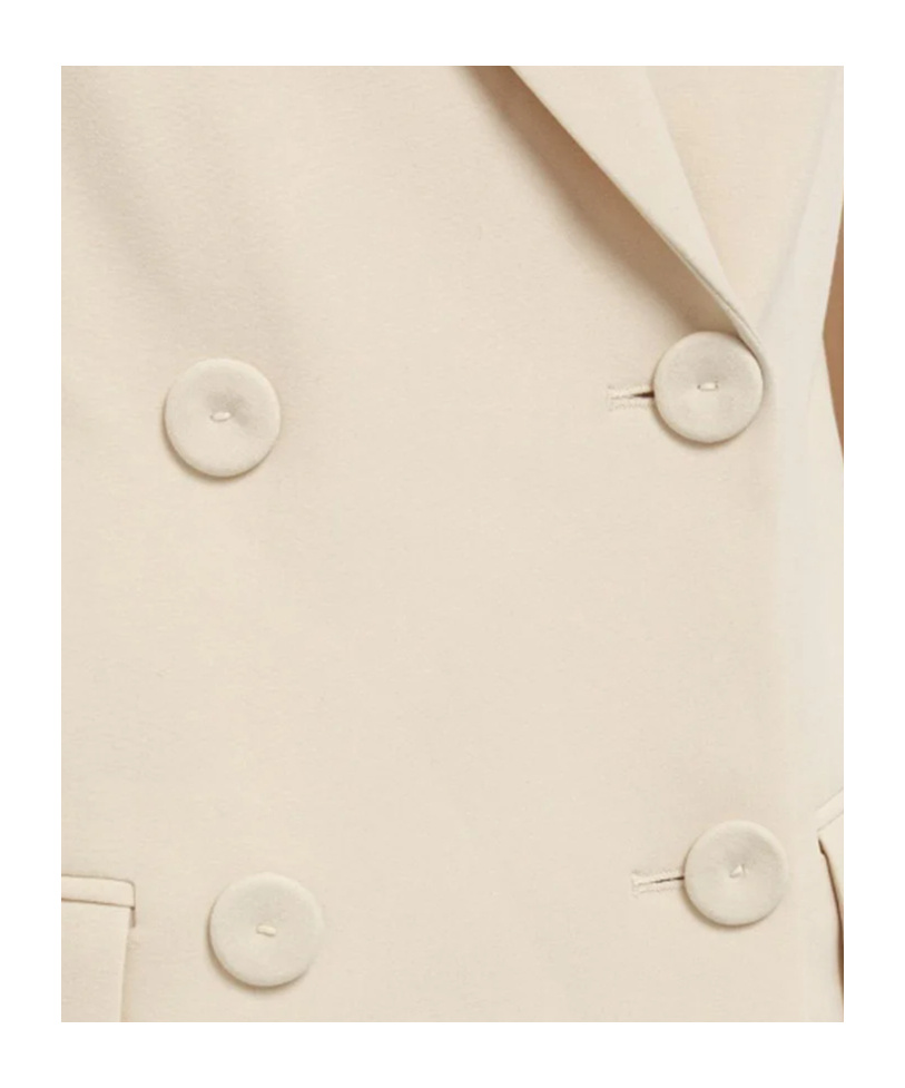 Blugirl Double-breasted Long Sleeve Suit Jacket In Neutral