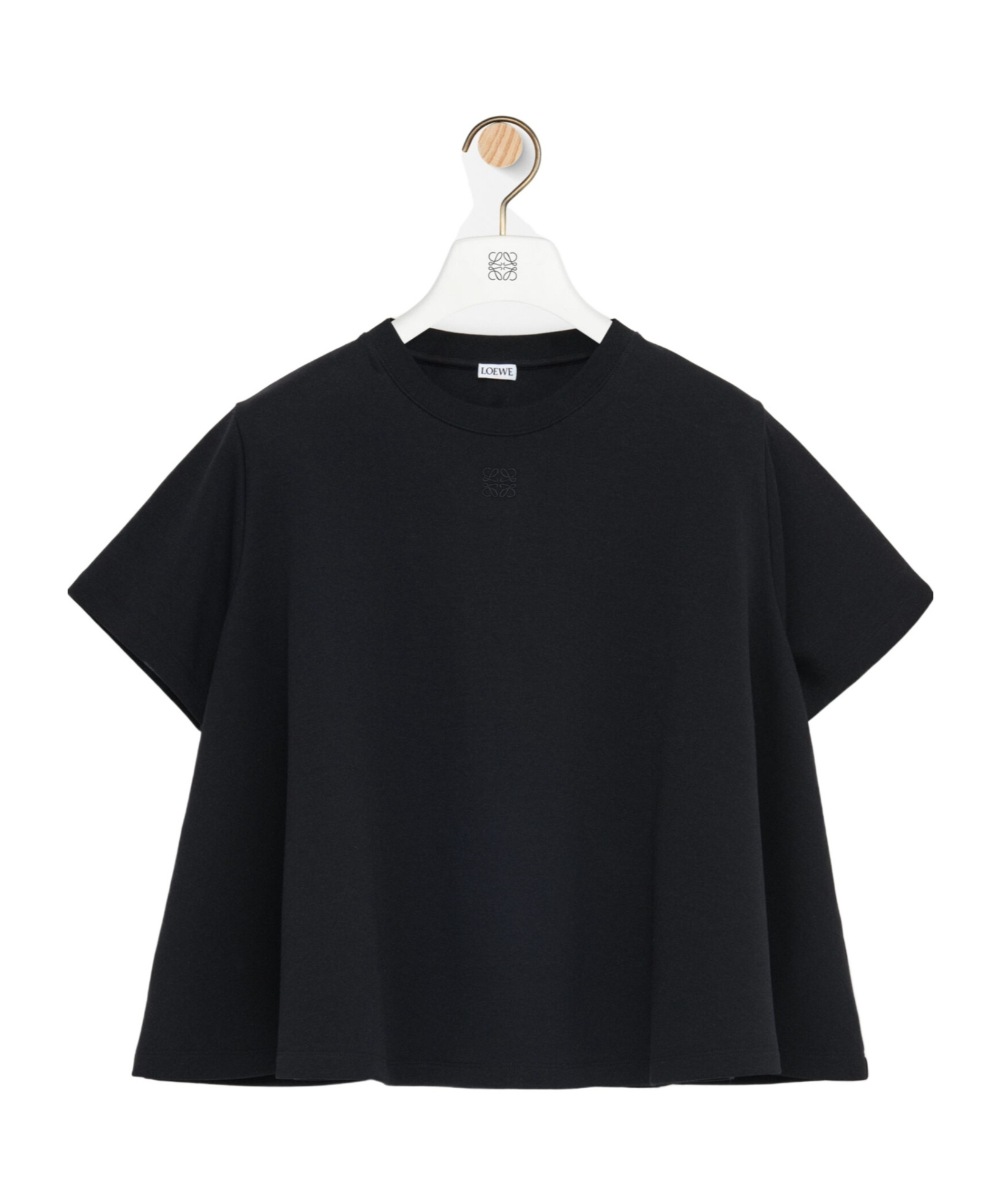 Loewe Round Neck Short Sleeve T-shirt In Black