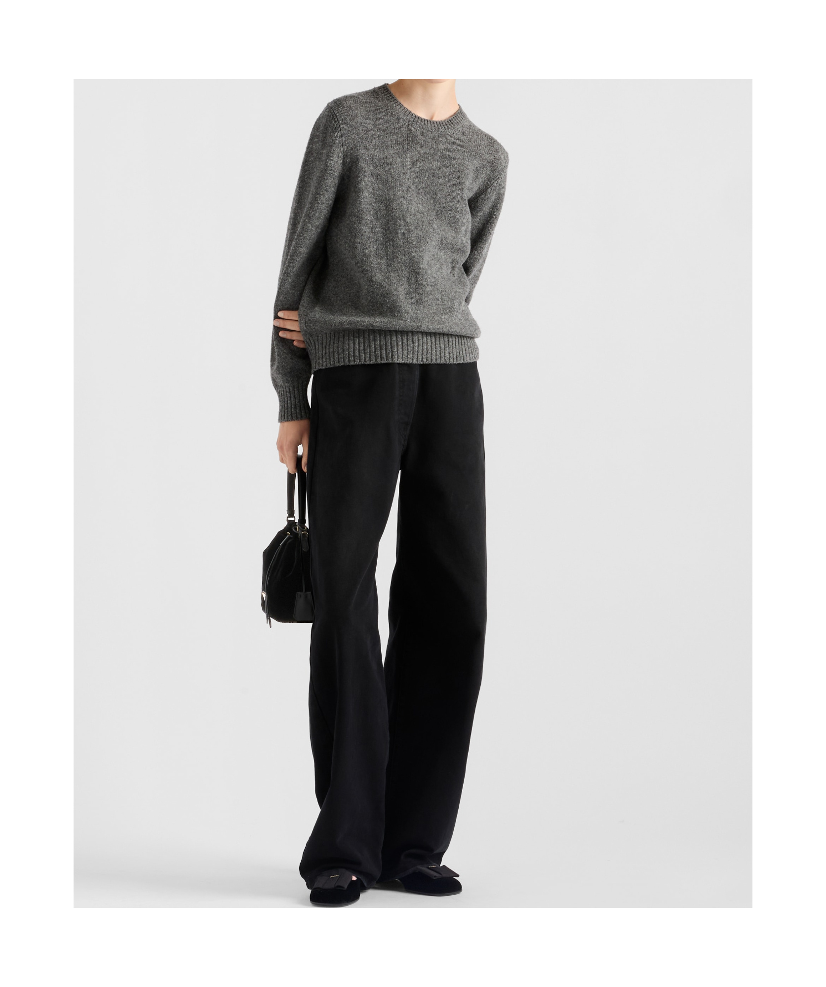 Prada Straight-leg Belted Pants In Black