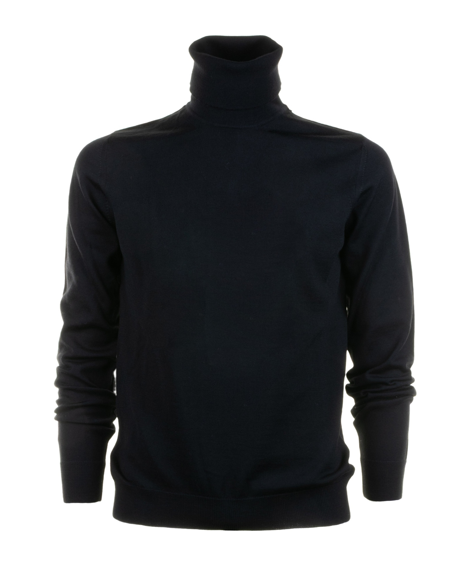Alpha Studio Long-sleeved Turtleneck Sweater In Blue
