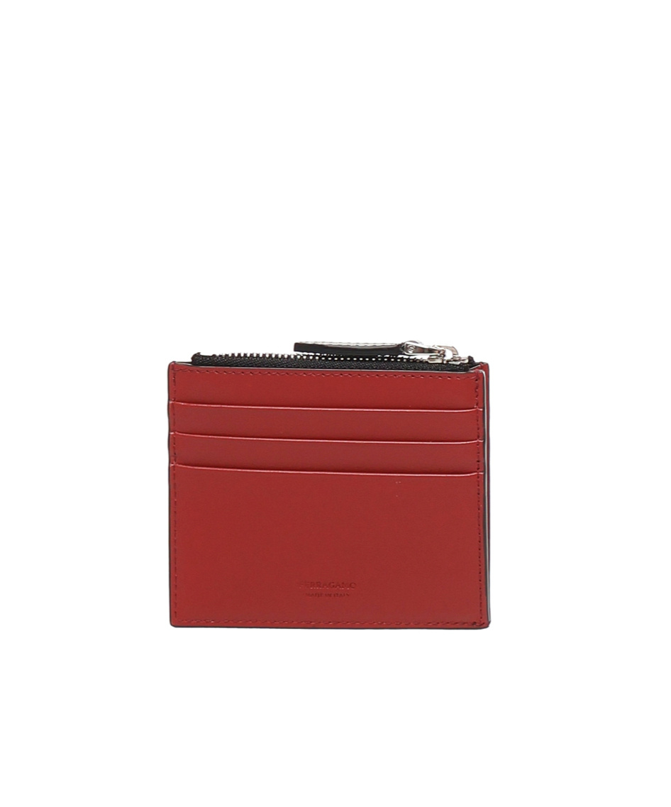 Ferragamo Wallet Card Holder And Keyring Set In Black