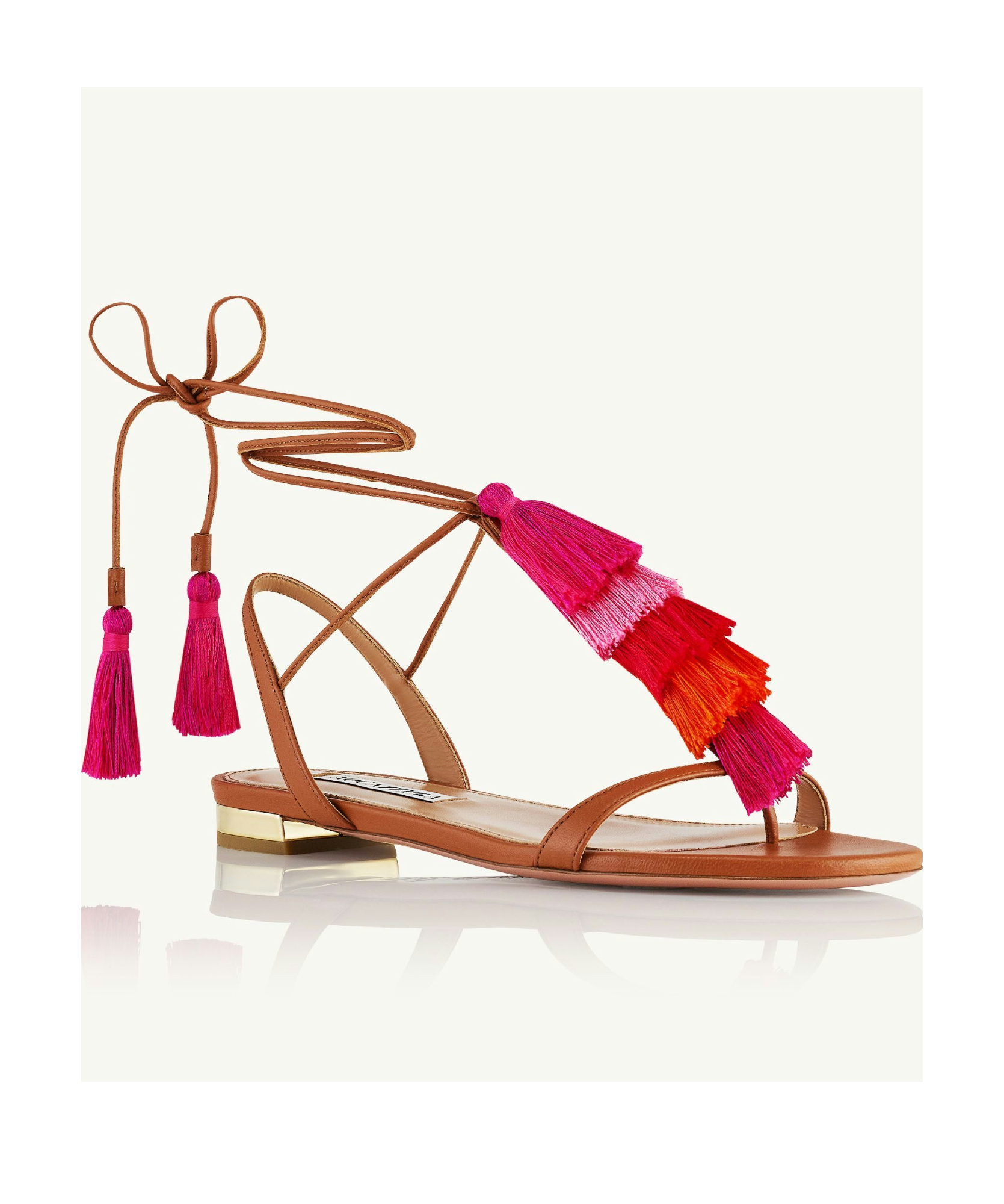 Shop Aquazzura Capri Tassel-detail Sandals