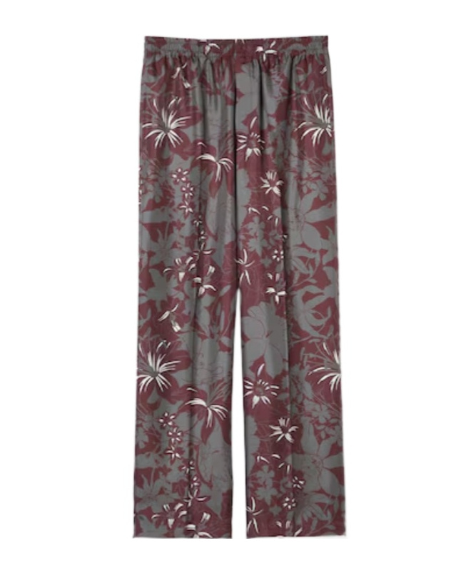 Gucci Printed Silk Twill Pant In Multi