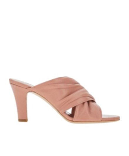 Paris Texas Maria Ruched Mules In Brown