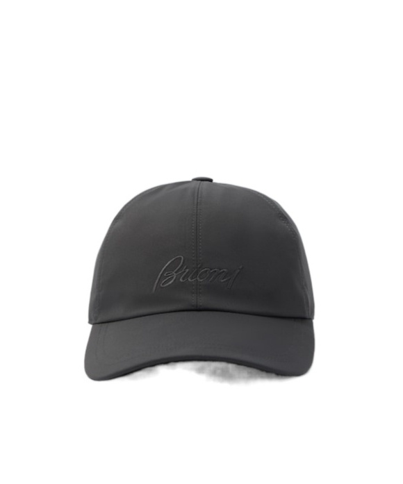 Brioni Embroidered Baseball Cap In Black