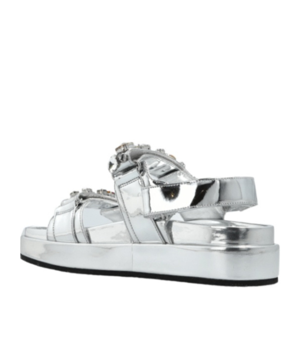 Tory Burch Kira Sports Sandals With Crystals In White