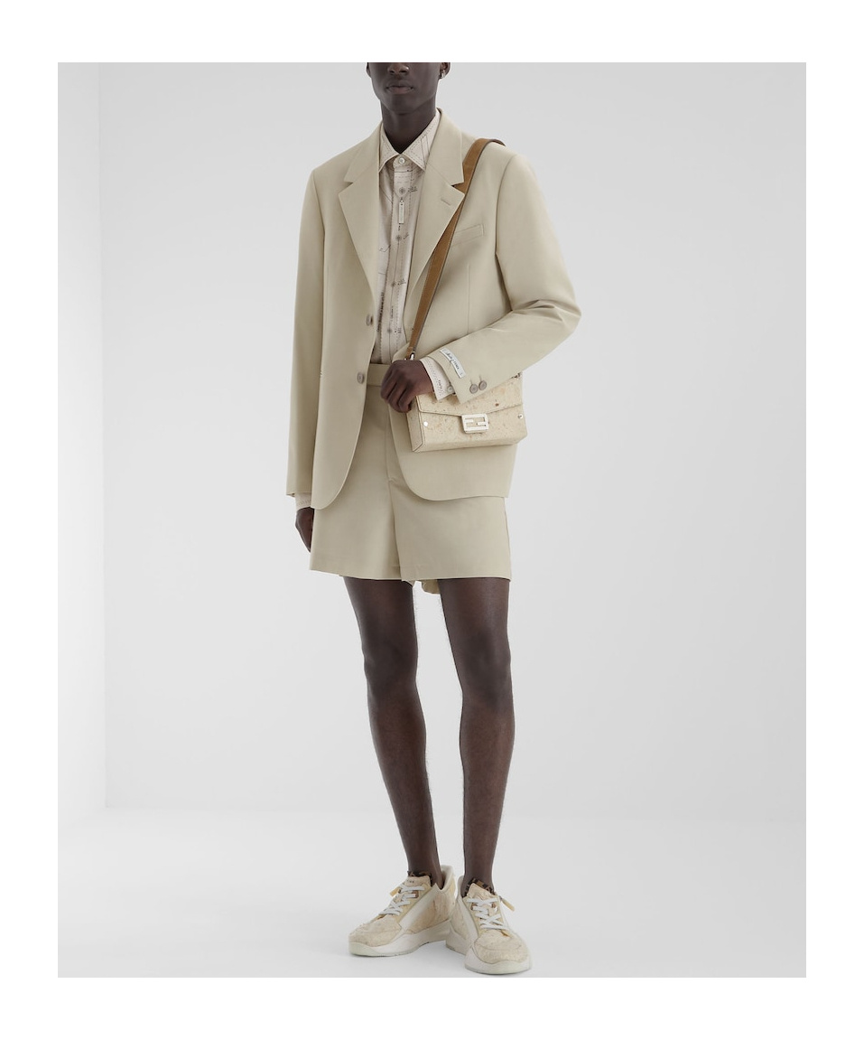 Fendi Men Single-breasted Blazer In Nude