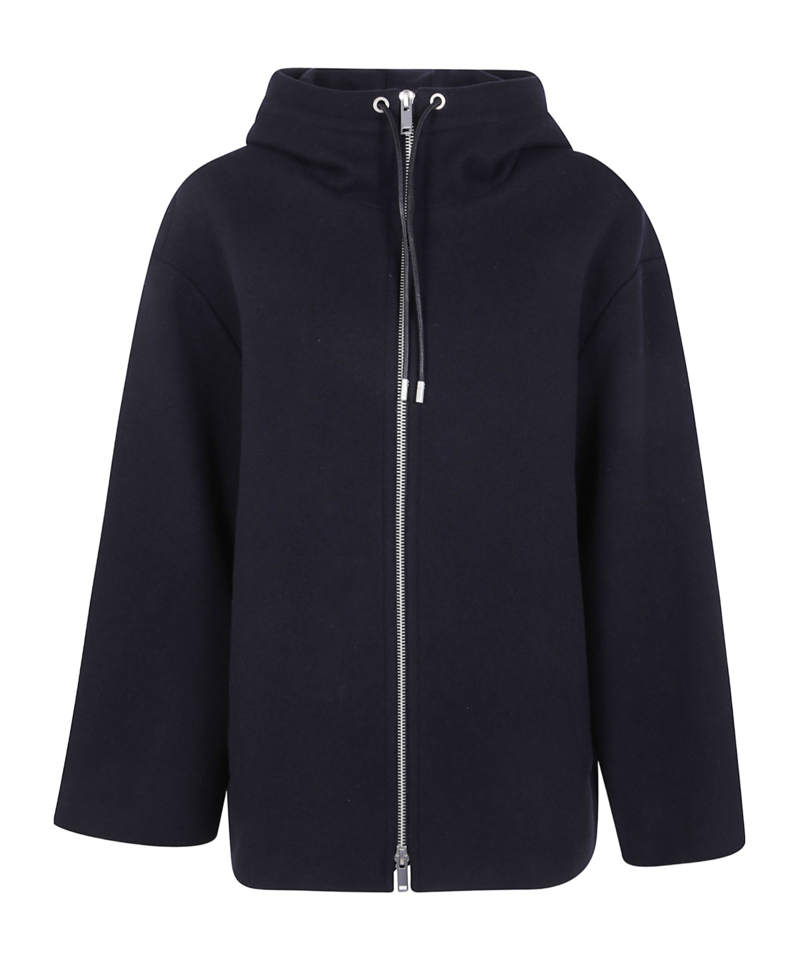 Studio Nicholson Parka With Hood And Drawstring Detail In Black