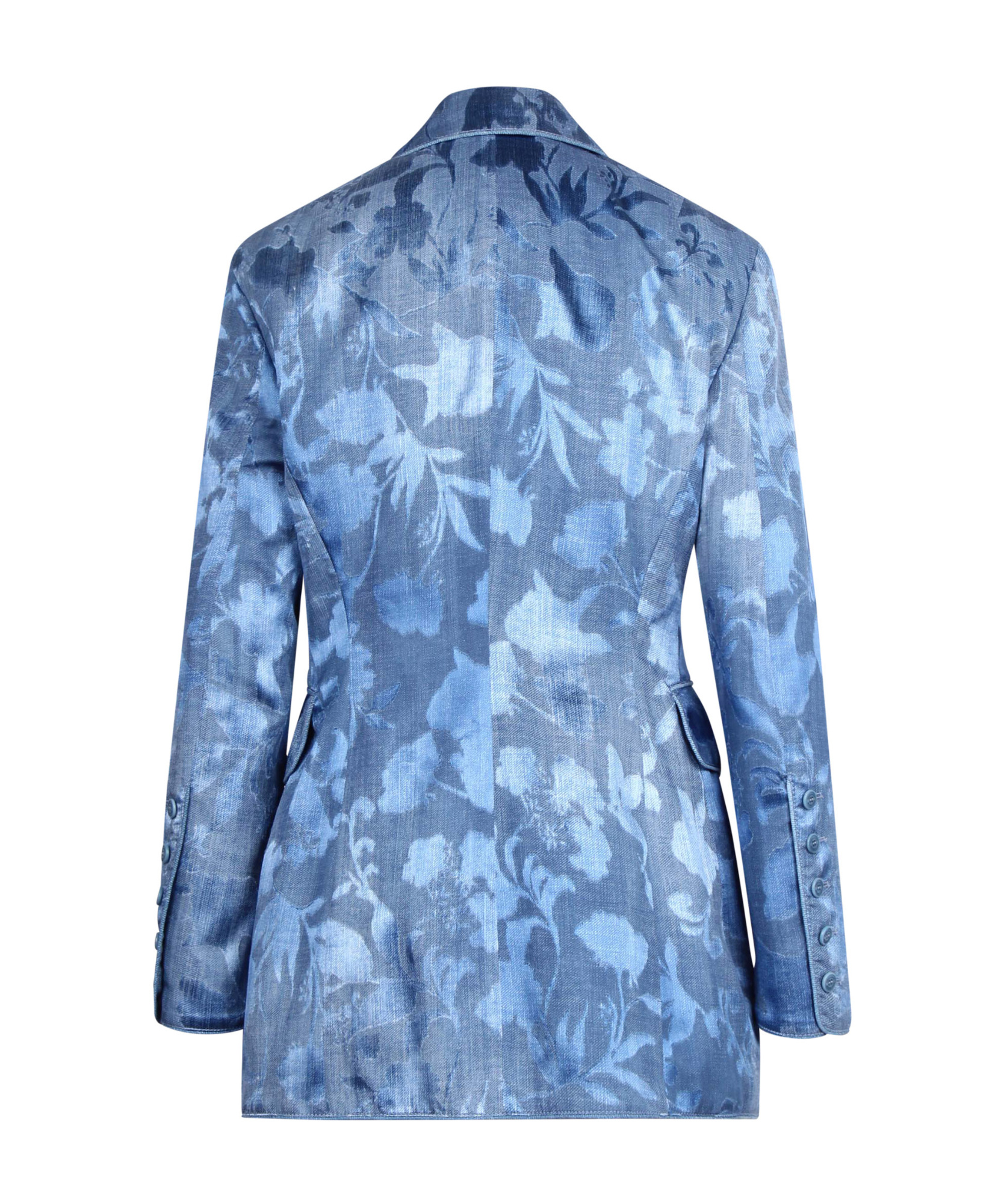 Ermanno Scervino Blazer With Floral Motif In Blue