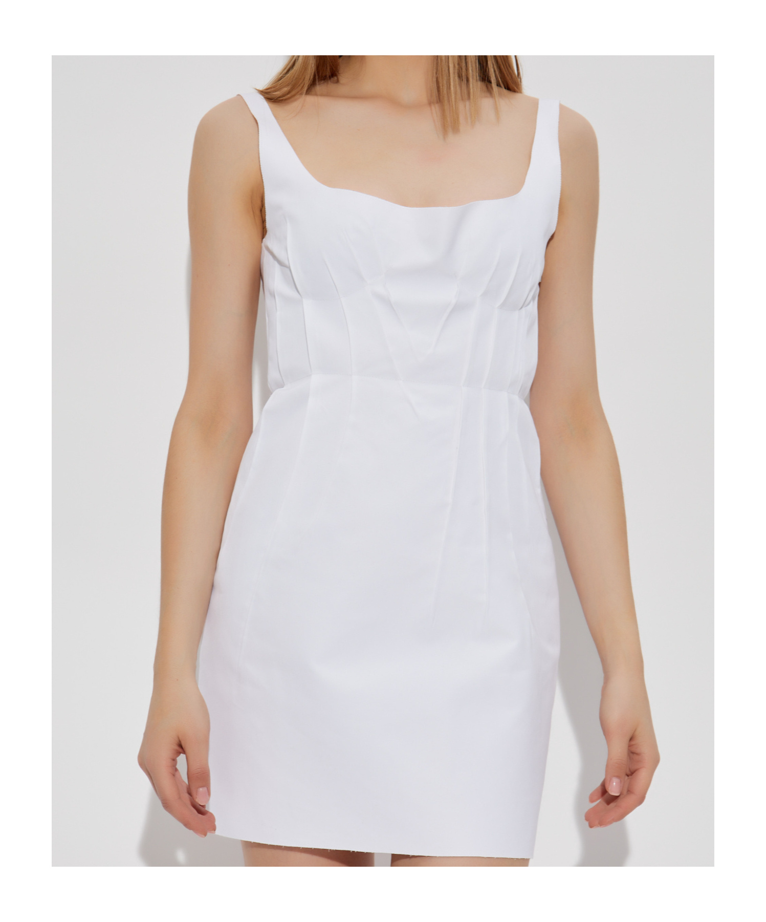 Marni Sleeveless Straight-hem Midi Dress In White