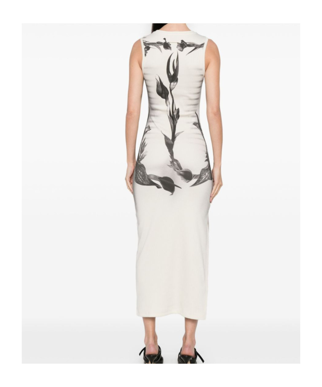 JEAN PAUL GAULTIER FLORAL-PRINT MIDI DRESS 