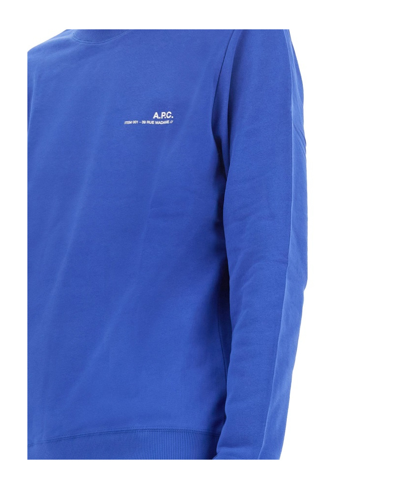 Apc A.p.c. Sweatshirt With Logo In Blue