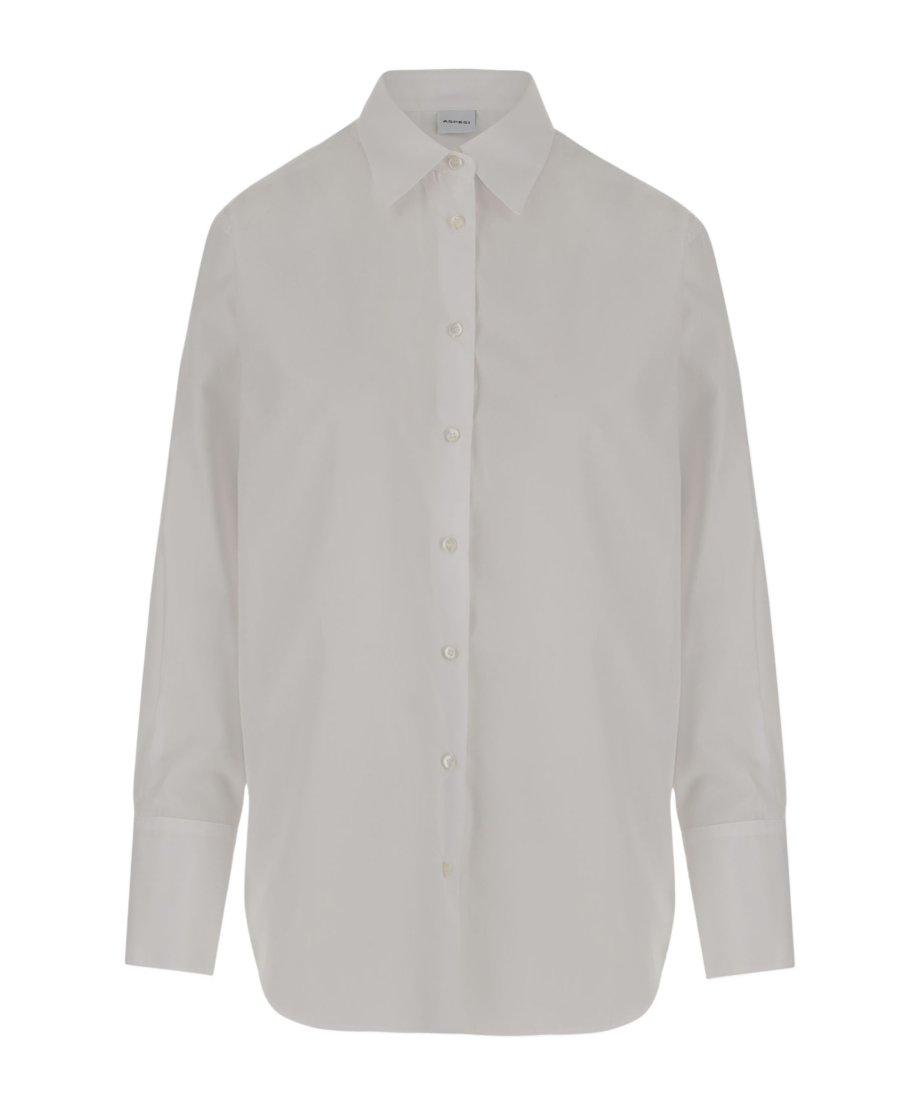 Shop Aspesi Cotton Poplin Shirt In Gray