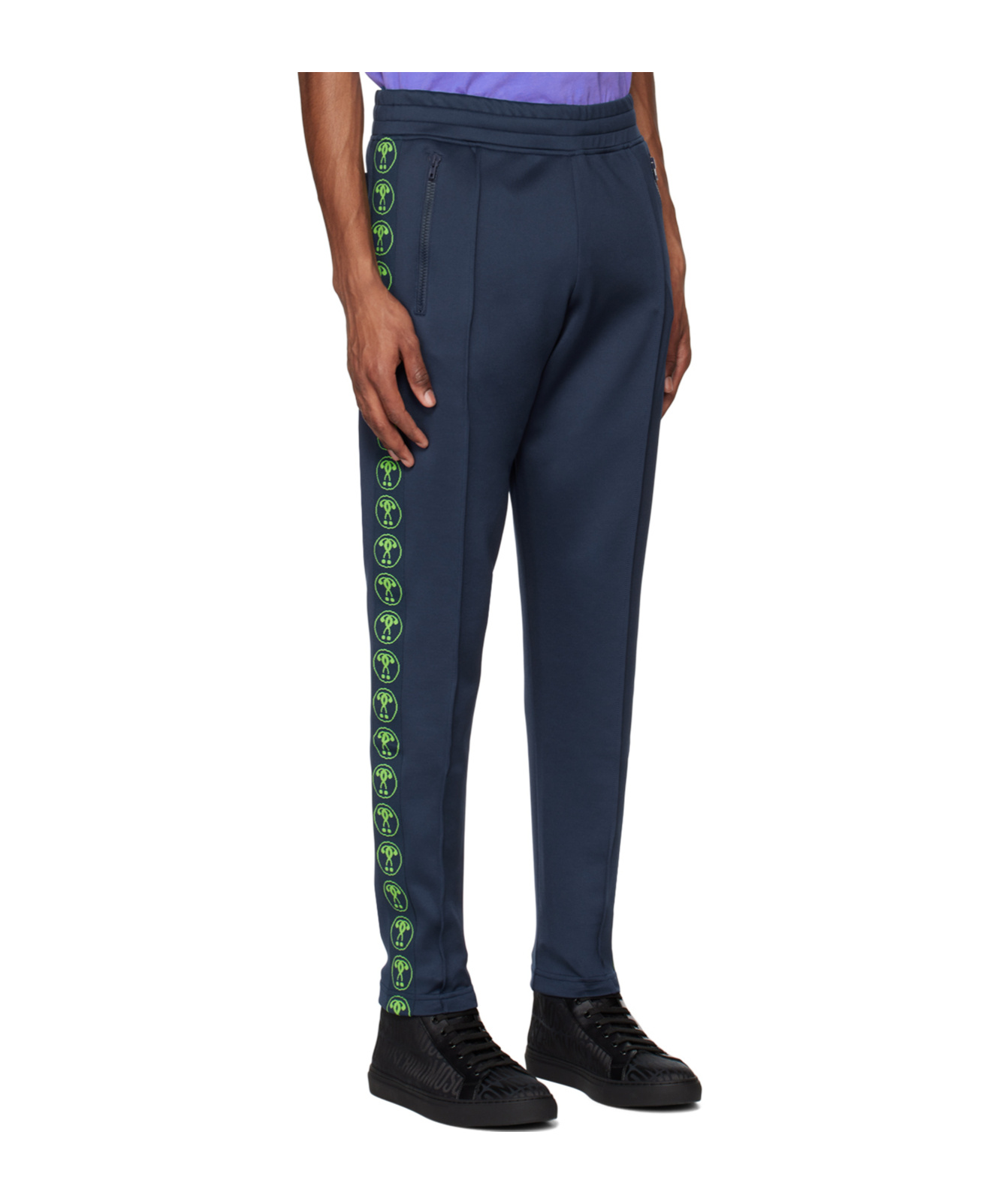 Moschino Printed Pattern Sweatpants In Black