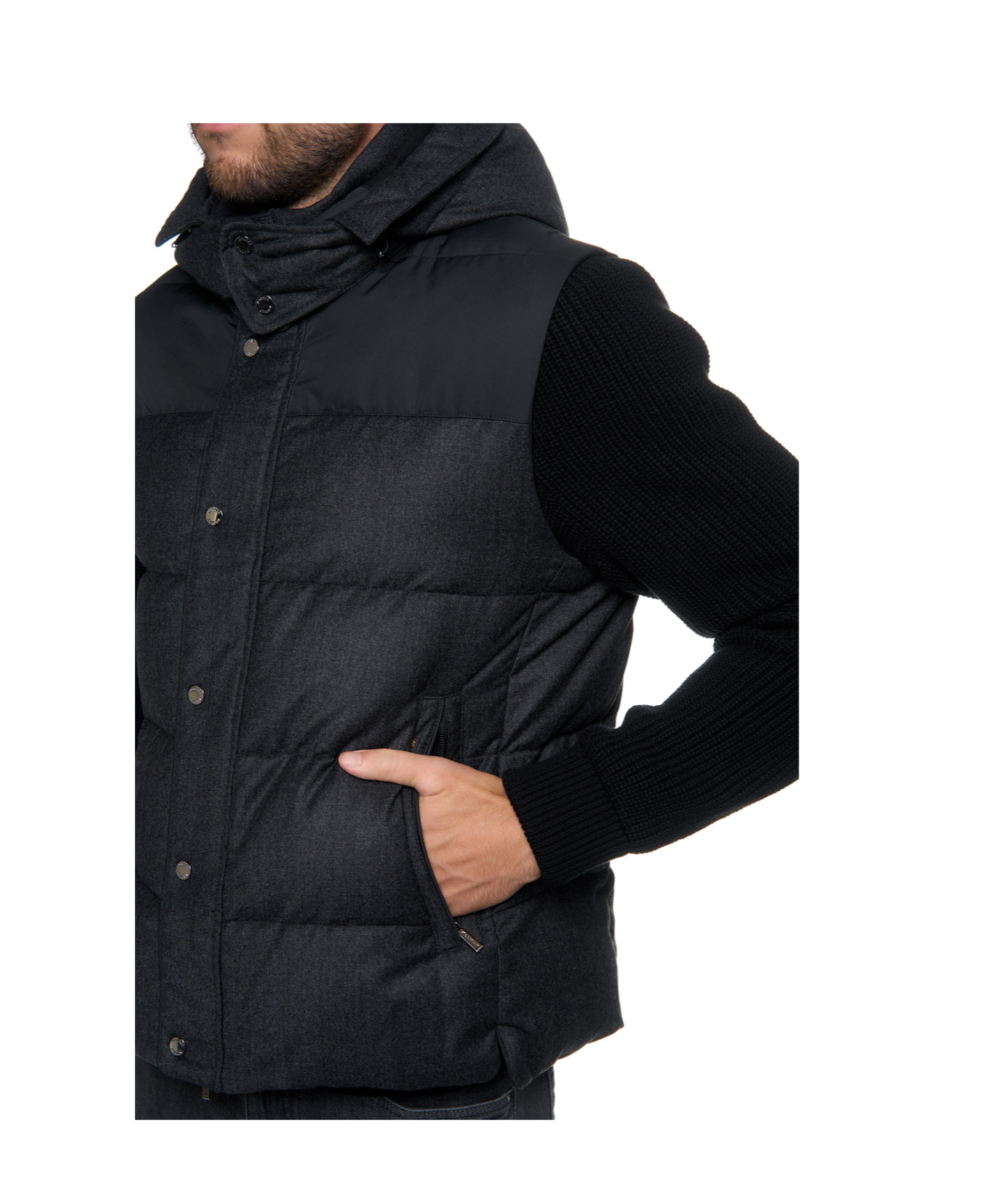 Moorer Long-sleeved Cotton Clothes In Black