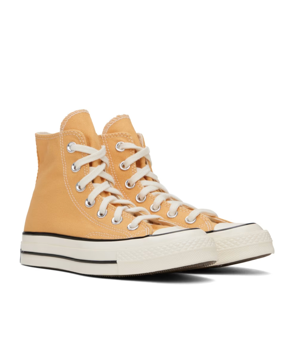 Converse Round Head Strapped High-top Casual Sneakers In Yellow