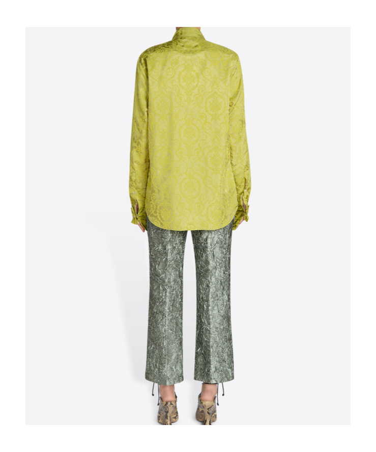 Dries Van Noten Shirt With Baroque Paisley Pattern In Green