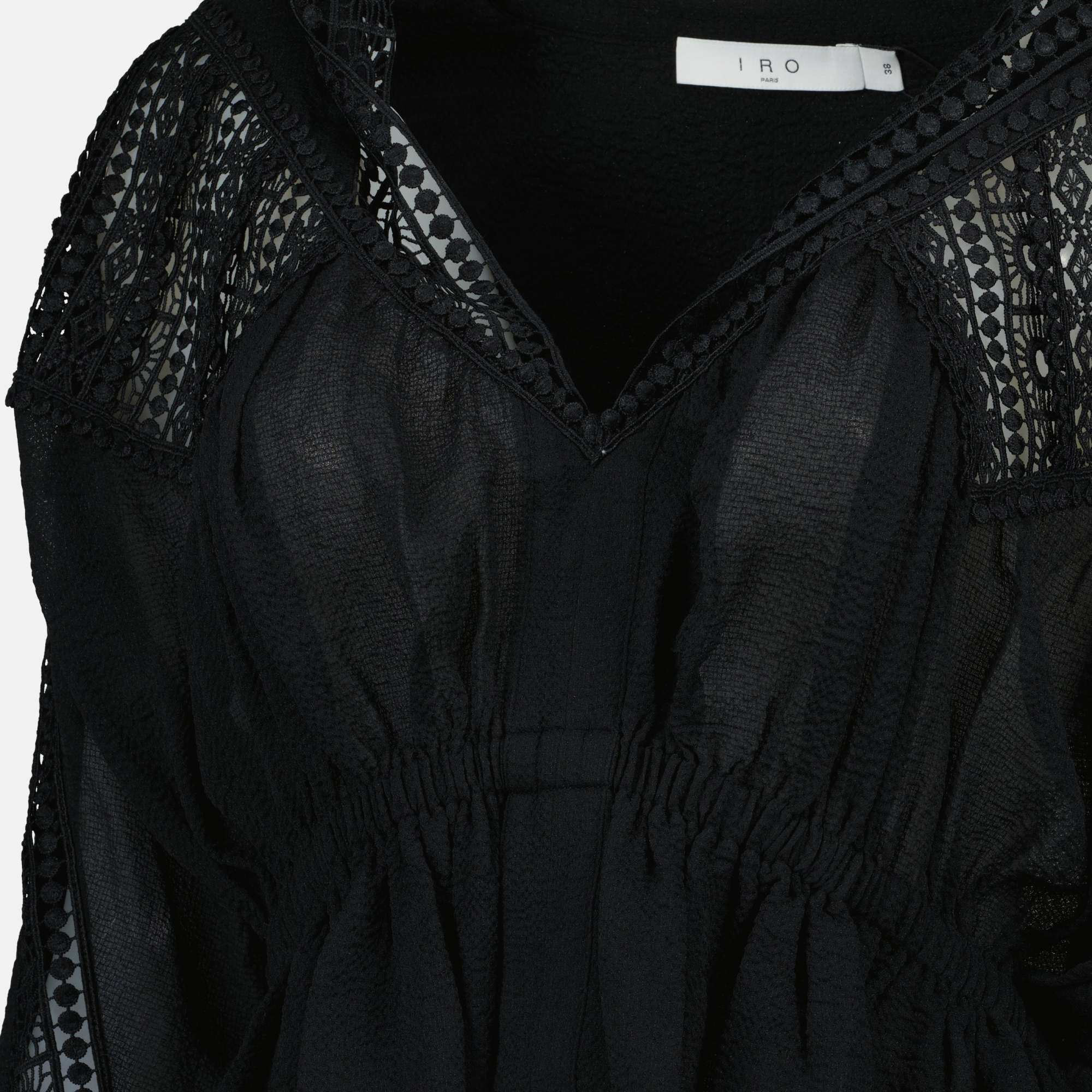 Iro Rixi Blouse In Black Polyester In Black