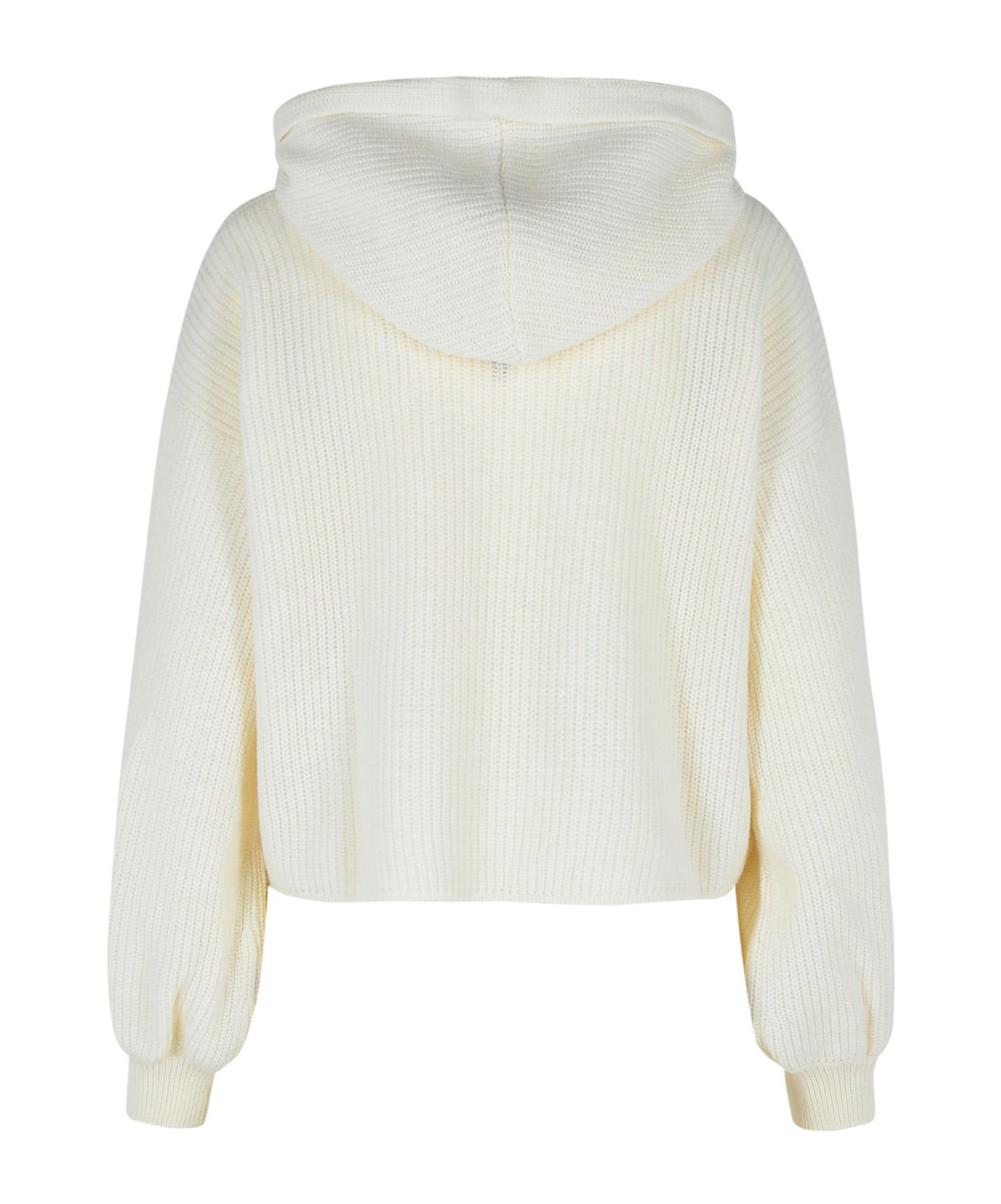 Msgm Wool Blend Sweater Hooded Design In White