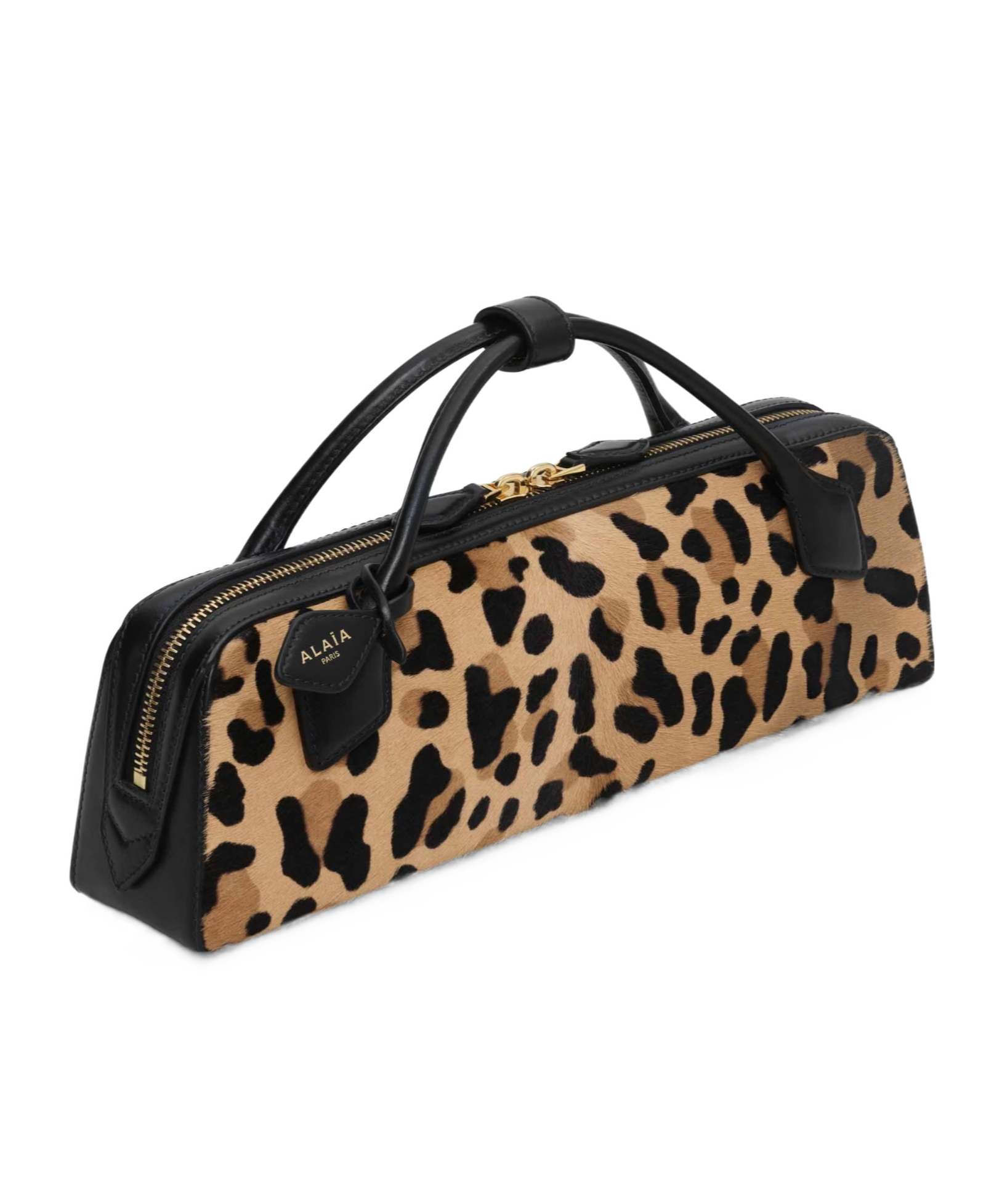 Alaïa Alaia Pochette Le Teckel In Leopard Print Calfskin Women