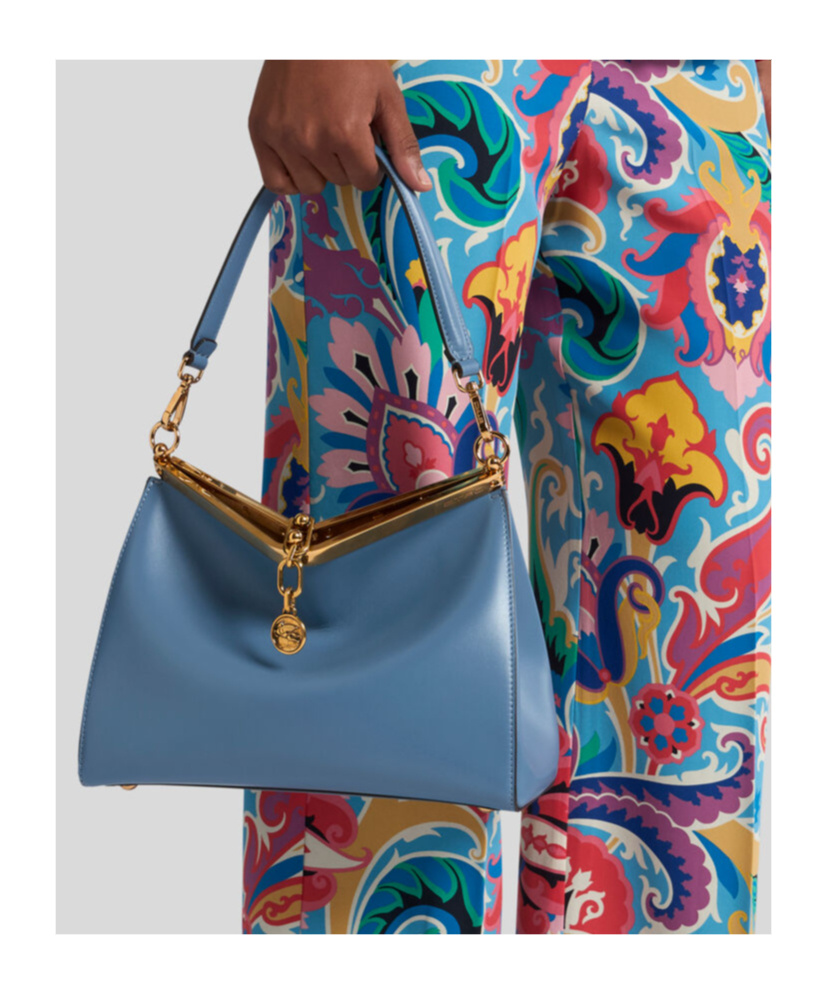 Etro Medium Vela Bag In Blue