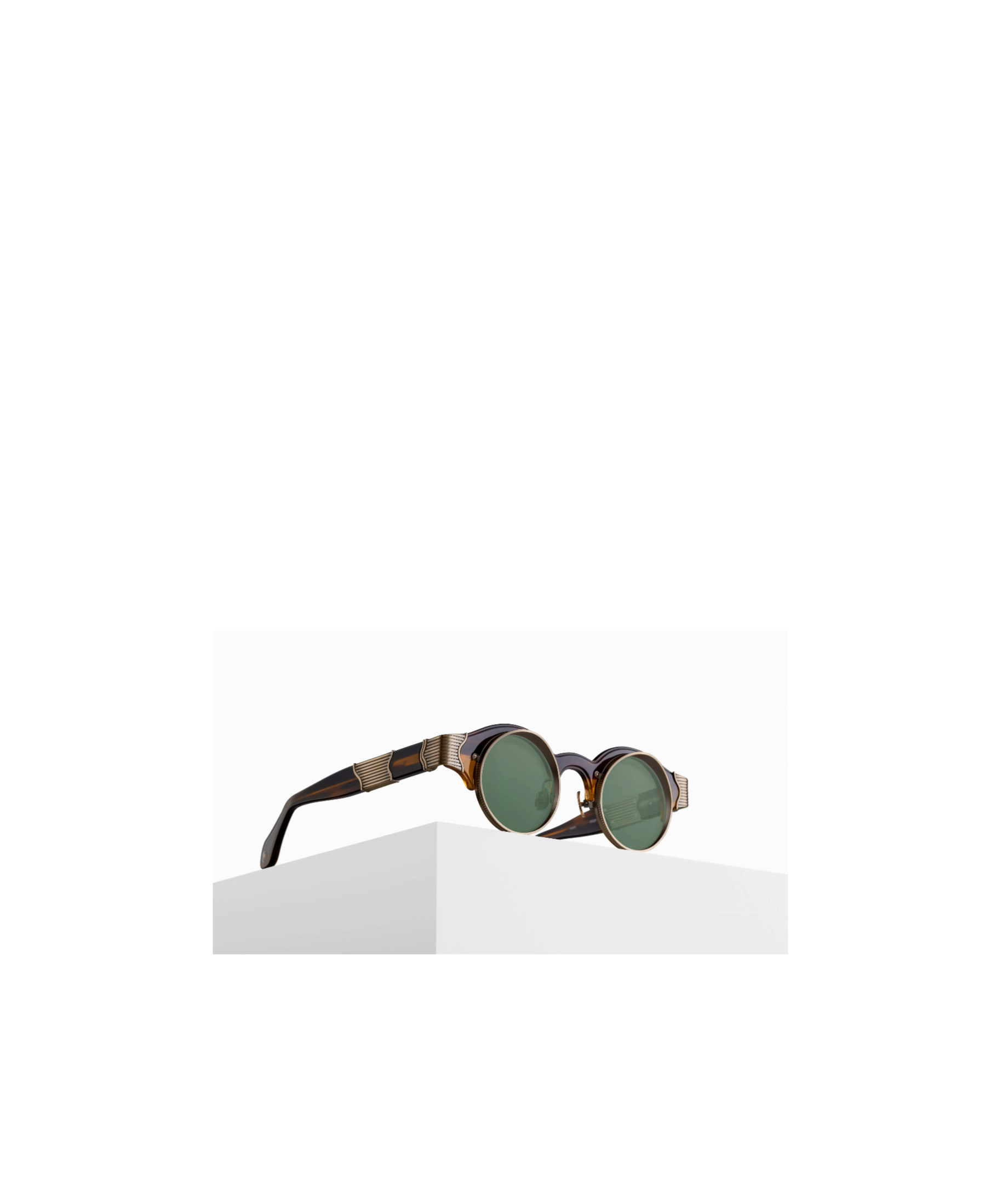 Matsuda Round Frame Sunglasses In Green