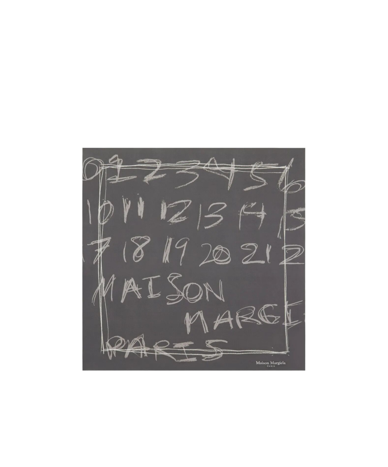 Maison Margiela Numbered Foulard Scarf In Multi