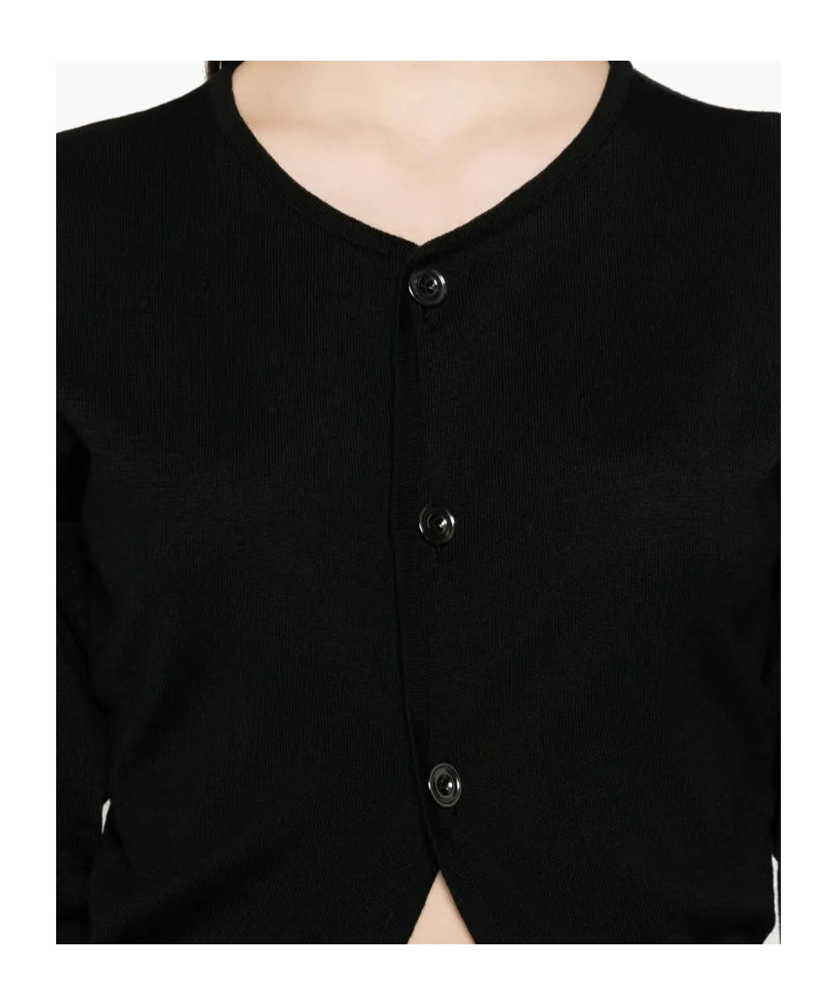 Lemaire Fein Gestrickter Cardigan In Black
