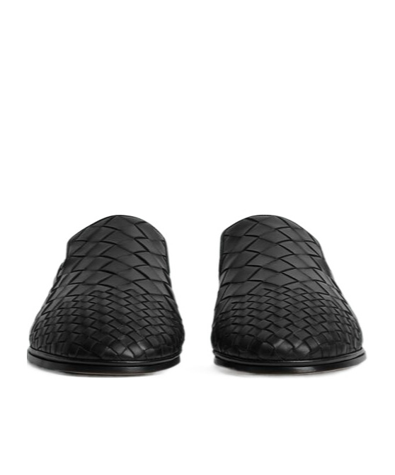 Bottega Veneta Leather Padded Slip-on With Biodegradable Outsole In Black