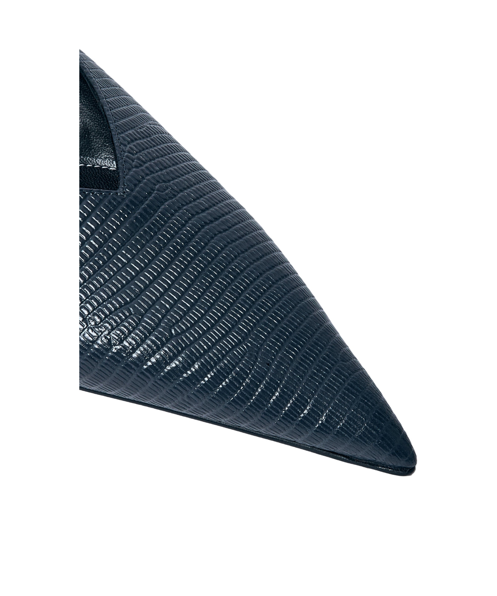 Totême Toteme Women Sharp Lizard-embossed Wedge Mules In Black