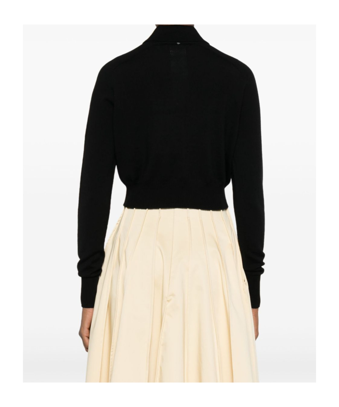 Sportmax Long-sleeved Knitted Jacket In Black