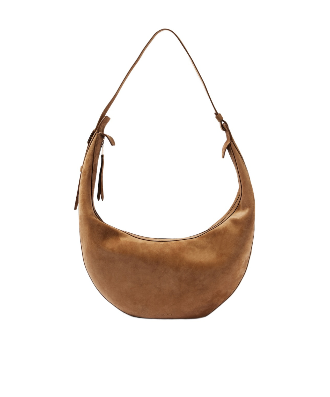 Khaite Augustina Suede Shoulder Bag In Brown